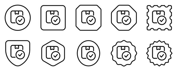 Editable package check vector icon. Shipping, delivery, e-commerce, transport, logistics. Part of a big icon set family. Perfect for web and app interfaces, presentations, infographics, etc