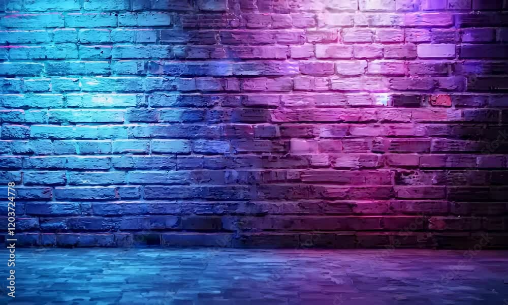 Canvas Prints vibrant abstract background with colorful neon lights on a textured wall for modern design and adver