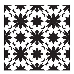 Geometric Pattern with Symmetrical Arrangement of Stars