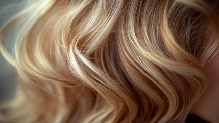 Fototapeta premium A close-up of a hairstylist performing a balayage technique, painting soft highlights onto a client hair, creating a natural sun-kissed effect.