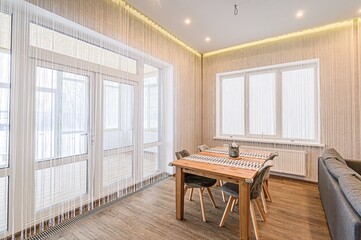 standard interior apartment. living room with sofa