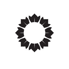 Graphic Eye Icon with Circular Pattern