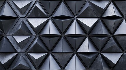 Abstract black and grey triangles in seamless pattern