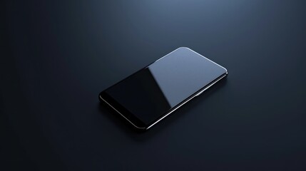 Black Smartphone on a Black Background