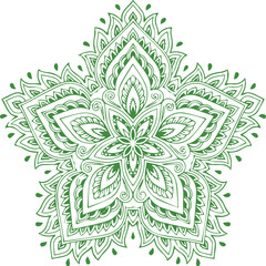 Beautiful flower art and mandala vector design