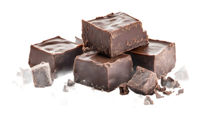 Fudge bliss on a transparent background. isolated background.