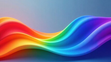 Fototapeta premium Abstract Rainbow Wave Background Fluid Colorful Swirls and Curves for Design Projects
