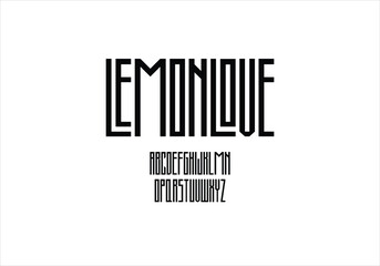 Lemon Love font for logo and headline. Isolated vector typeset