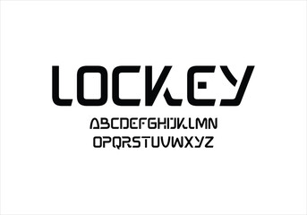 Lockey font for logo and headline. Isolated vector typeset