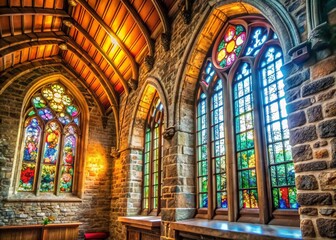 Obraz premium Historic Church Apse Interior: Architectural Detail & Light