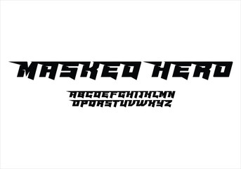 Masked Herd font for logo and headline. Isolated vector typeset