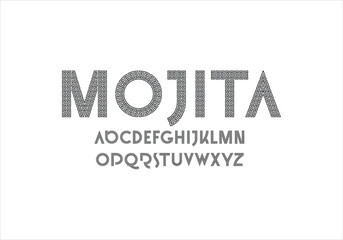 Mojita font for logo and headline. Isolated vector typeset