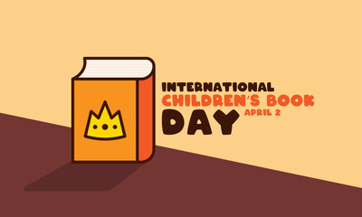 International Children's Book Day. April 2. Children's Book. Abstract background. Colorful. Line. Outline. Poster, banner, card, background.