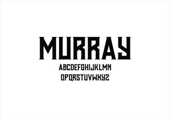 Murray font for logo and headline. Isolated vector typeset