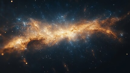 Fototapeta premium Cosmic Tapestry: A mesmerizing expanse of vibrant nebulae and stardust, illuminating the vast cosmic canvas with swirling colors and celestial beauty. 