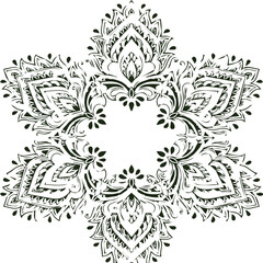Beautiful flower art and mandala vector design