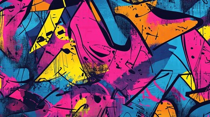 Naklejka premium Abstract colorful scribble print seamless pattern 