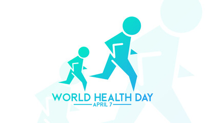 World Health Day design vector. Gradient design vector on white background. April 7. Poster, banner, card, background.