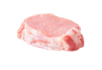 raw meat, pork loin isolated on white