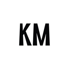 KM monogram logo design letter text name symbol monochrome logotype alphabet character simple logo