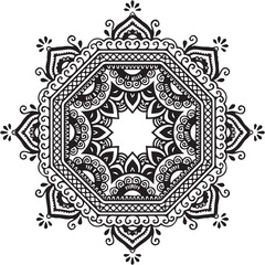 Beautiful flower art and mandala vector design