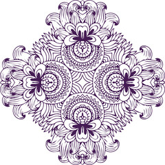 Beautiful flower art and mandala vector design