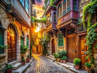 Istanbul Narrow Street: Charming Ottoman Architecture and Vibrant Life
