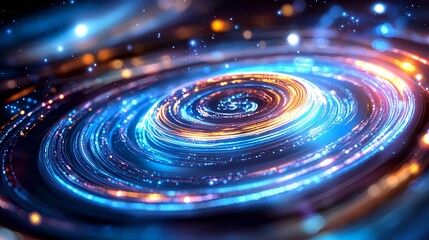 glowing spiral nebula, abstract background - abstract backgrounds