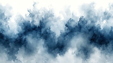 Obraz premium Abstract Blue Ink: A mesmerizing abstract background featuring a captivating swirls of blue and gray ink,evoking a sense of mystery and ethereal beauty.