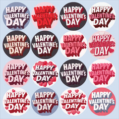 happy valentine's day vector for sticker, t-shirt, banner etc