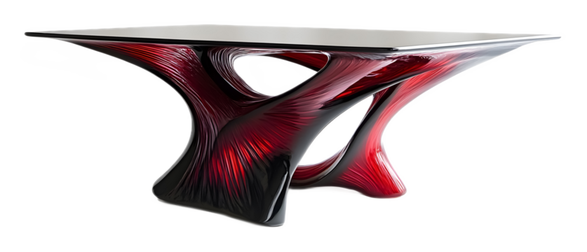 Fusion flex table on a transparent background. isolated background.