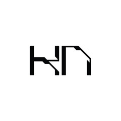 KN monogram logo design letter text name symbol monochrome logotype alphabet character simple logo