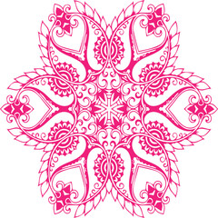 Beautiful flower art and mandala vector design