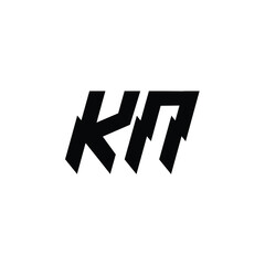 KN monogram logo design letter text name symbol monochrome logotype alphabet character simple logo