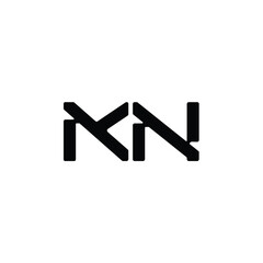 KN monogram logo design letter text name symbol monochrome logotype alphabet character simple logo