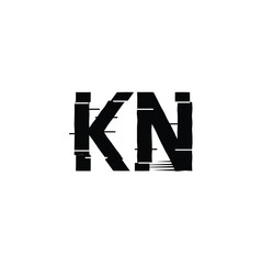 KN monogram logo design letter text name symbol monochrome logotype alphabet character simple logo