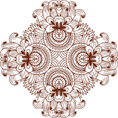 Beautiful flower art and mandala vector design