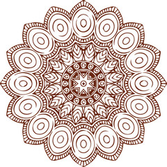 Beautiful flower art and mandala vector design
