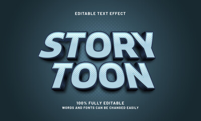 story toon editable text effect with a kids joyful and comic theme