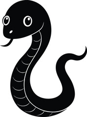 A cute baby Snack silhouette illustration