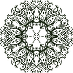 Beautiful flower art and mandala vector design