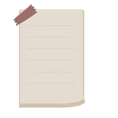 blank notebook isolated on white background