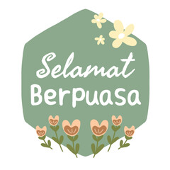 Ramadan card with flowers