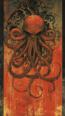 Dark and Ominous Book with Demonic Carvings and Glowing Green Energy, Evoking Mystery, Forbidden Knowledge, and Magical Power