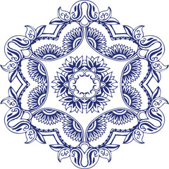 Beautiful flower art and mandala vector design