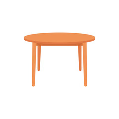 Circle table icon. Simple flat style. Round, pictogram, furniture, office, sign, conference, meeting, web, symbol, interior concept. Vector design illustration isolated. SVG
