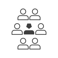 Unique person icon. Simple outline and solid style. Individual, people, crowd, different, stand, group, pictogram, figure, team concept. Vector illustration isolated. SVG