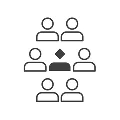 Unique person icon. Simple outline and solid style. Individual, people, crowd, different, stand, group, pictogram, figure, team concept. Vector illustration isolated. SVG