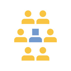 Unique person icon. Simple flat style. Individual, people, crowd, different, stand, group, pictogram, figure, team concept. Vector illustration isolated. SVG