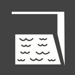 Buildings & Landmarks Glyph Inverted illustration.